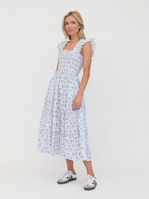Hill House Home The Ellie Nap Dress - Blue Vine Stripe