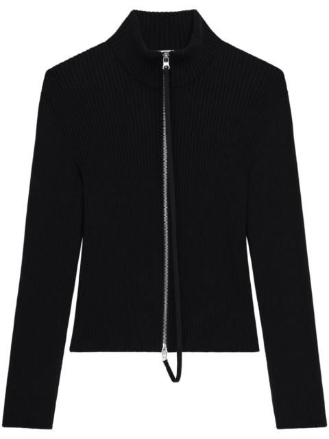 courrèges zipped cardigan