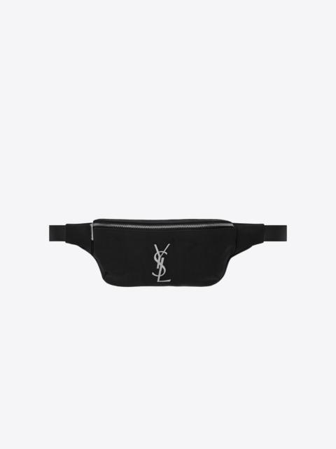 SAINT LAURENT cassandre classic crossbody bag in canvas and leather