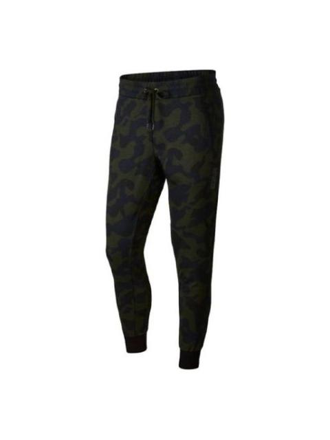 Nike Nike Camouflage Knit Stay Warm Bundle Feet Sports Long Pants Black Green CJ0951-475