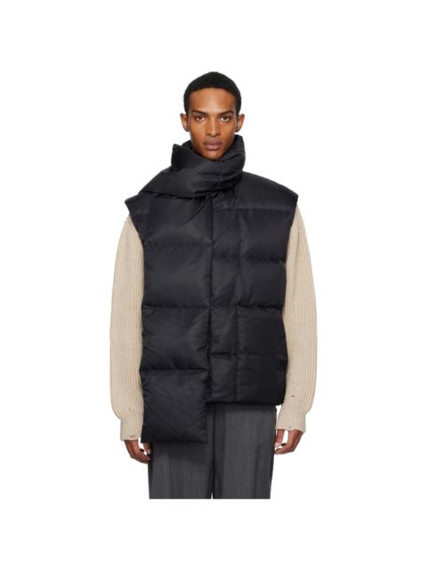 MM6 Maison Margiela Black Scarf Down Vest
