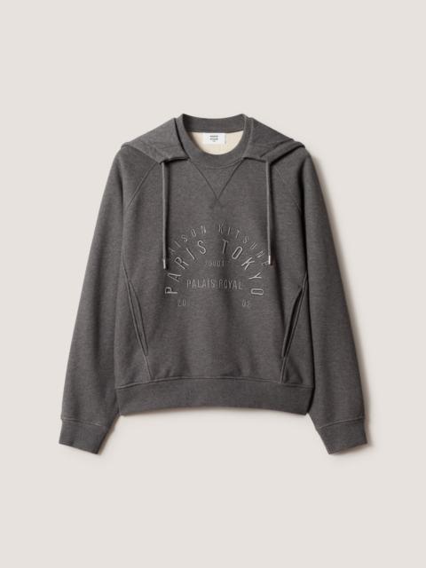 Maison Kitsuné COLLEGE OPEN POCKET HOODIE