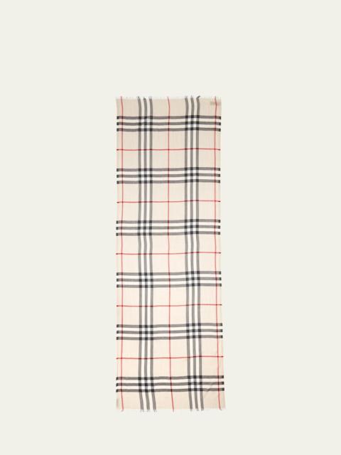 Burberry Giant Check Gauze Scarf