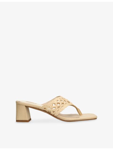 dolce vita Barlo Raffia Heeled Sandals