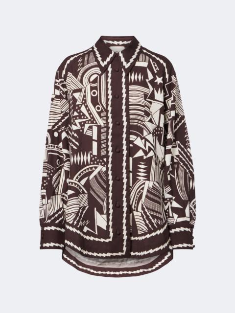 ALÉMAIS Lori printed cotton poplin shirt
