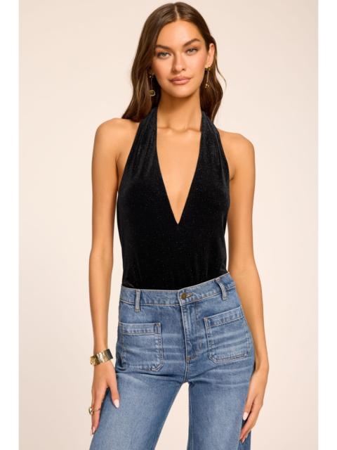 RAMY BROOK Zia Velvet Deep V-Neck Bodysuit