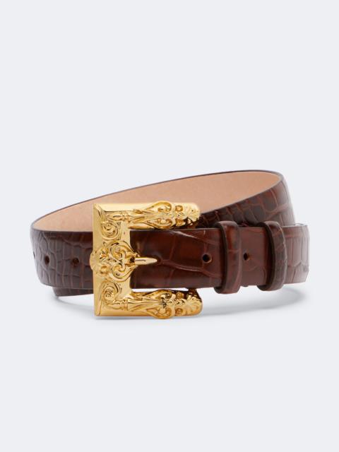 MAGDA BUTRYM Croc-effect leather belt