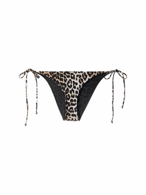 GANNI leopard-print bikini bottoms
