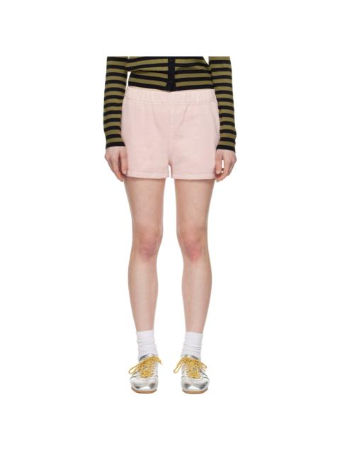 A BATHING APE® Pink Pigment Dyed One Point Sweat Shorts