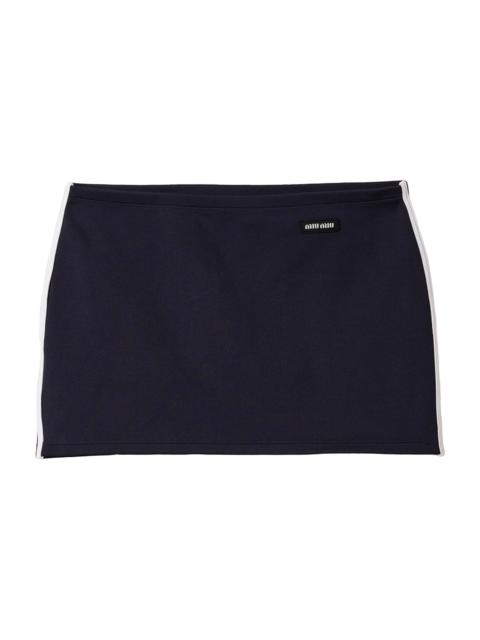 Miu Miu Women's Technical Yarn Miniskirt - Blue