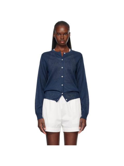 NOTHING WRITTEN Navy Rola Linen Cardigan
