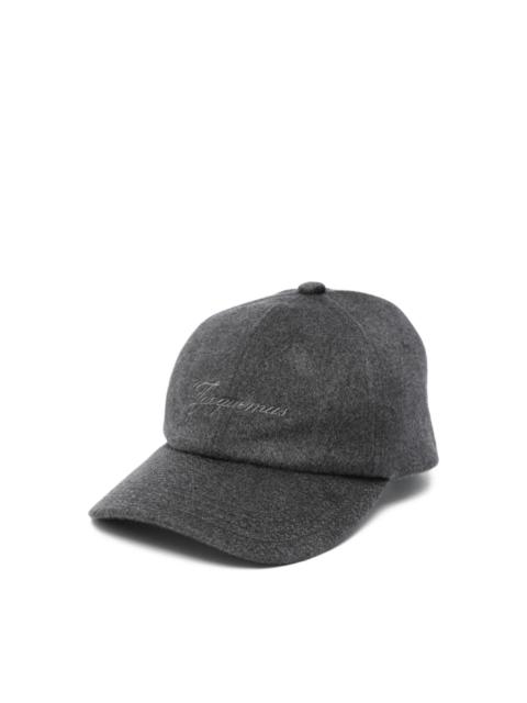 JACQUEMUS LOGO-EMBROIDERY BASEBALL CAP