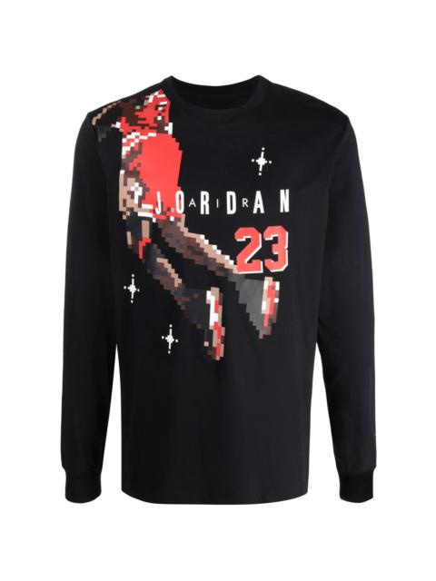 Nike graphic-print long-sleeve T-shirt