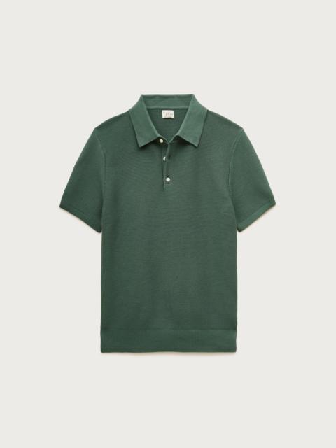 J.CREW Short-sleeve sweater-polo in Pima cotton