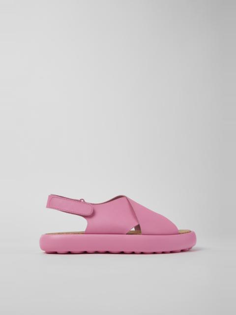 CAMPER Pelotas Flota Pink leather sandals for men