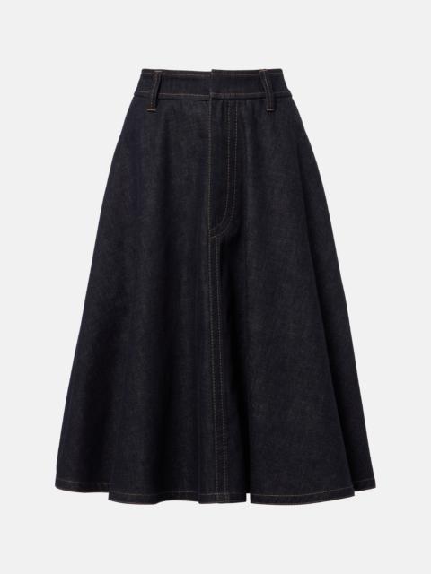 Brunello Cucinelli Denim midi skirt