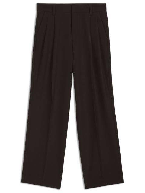 HUGO MODERN-FIT TROUSERS IN HERRINGBONE STRETCH DOBBY