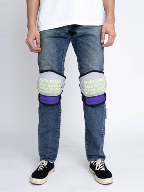 Kapital DENIM REPAIR Knee Pad - Grey X Purple