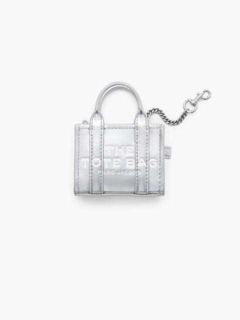 THE METALLIC LEATHER NANO TOTE CHARM