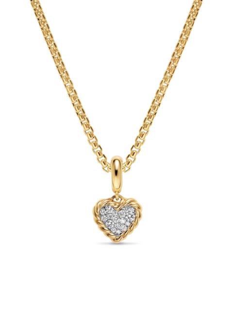 DAVID YURMAN Women's Petite Elements Heart Plate Pendant in 18K Yellow Gold with Diamonds 8.2MM - Diamond