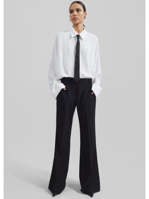 The Frankie Shop Maisie Bootcut Twill Pants - Black