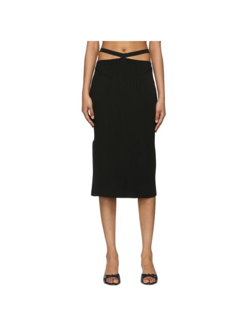 【関税込み】Anna October ブラック Alizee ミディアムスカート ANNA OCTOBER Black Alizee Midi Skirt | REVERSIBLE