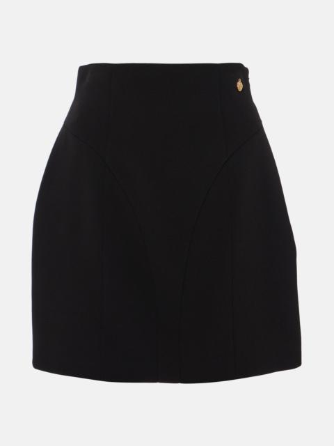 Balmain High-rise crêpe miniskirt