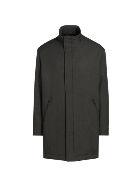 EMPORIO ARMANI Men's Caban Longline Coat - Grey