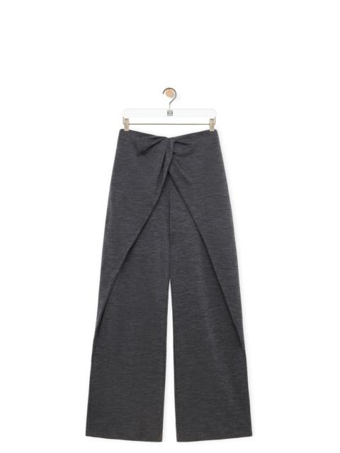 Draped trousers in wool and cashmere