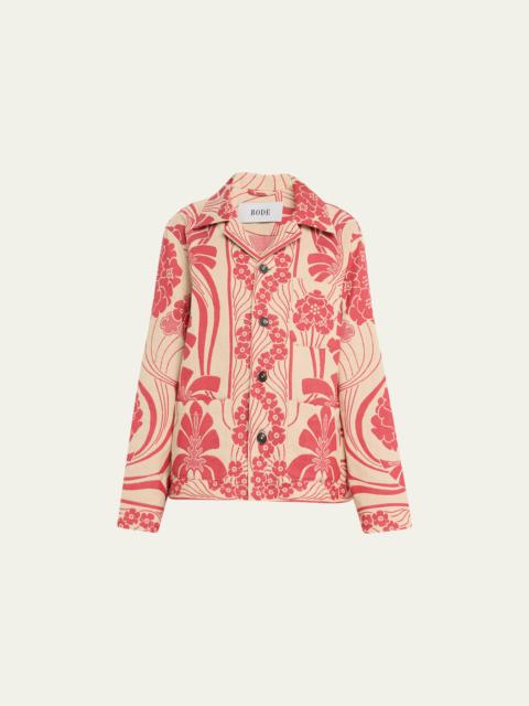 BODE Nouveau Monstera Jacquard Overshirt