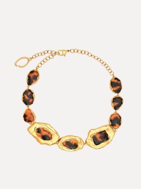 Oscar de la Renta TORTOISE STONE COLLAR NECKLACE