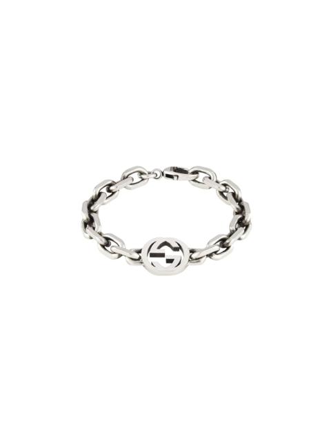 GUCCI Sterling silver Interlocking G bracelet