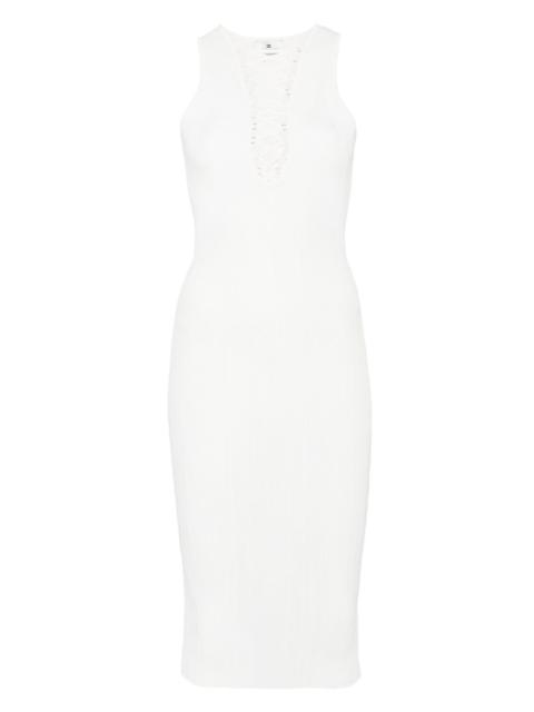 ELISABETTA FRANCHI ribbed-knit midi dress