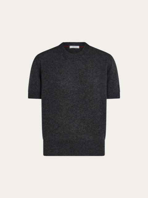 FERRAGAMO Pure wool top with Gancini detail