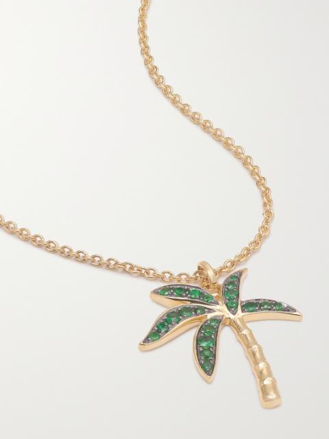 Yvonne Léon 18-karat gold tsavorite necklace Green
