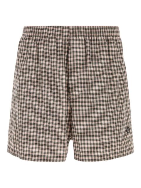 BALENCIAGA logo checked shorts