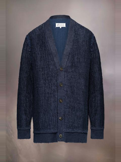 Maison Margiela Raw woven knit cardigan