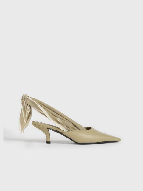 TOTEME Scarf nappa slingbacks cashew