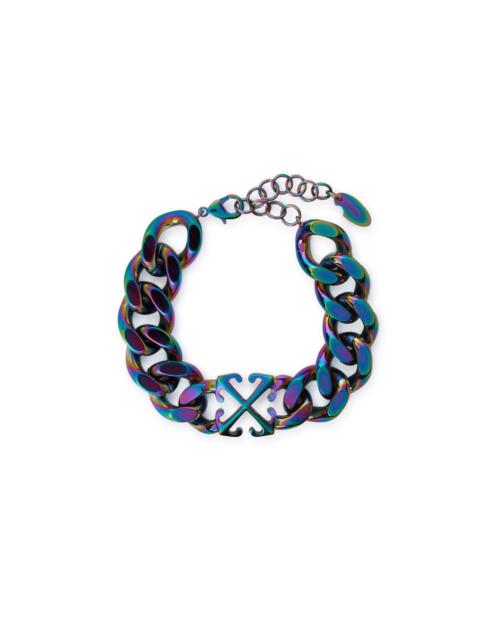 Off-White Iridescent Arrow Chain Bracelet