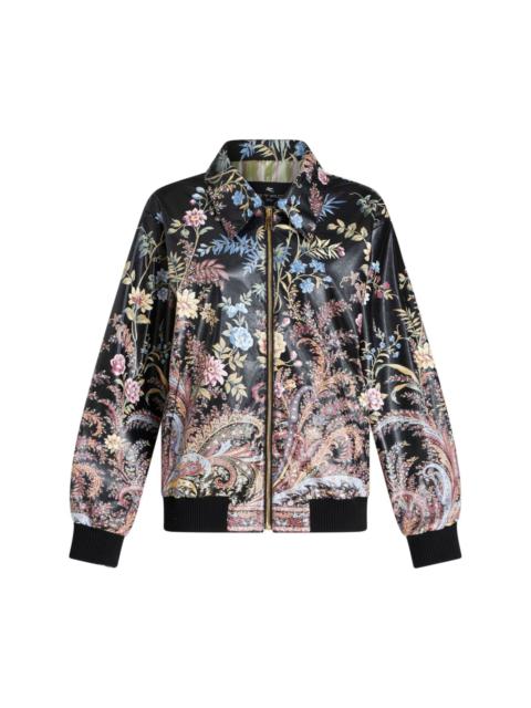 floral-print bomber jacket