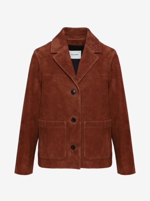 Yves Salomon button suede jacket