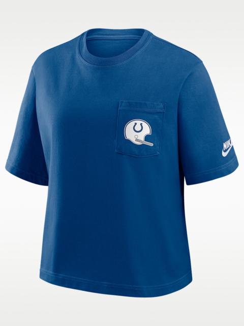 Nike Indianapolis Colts Rewind Pocket Boxy Women's Nike NFL T-Shirt