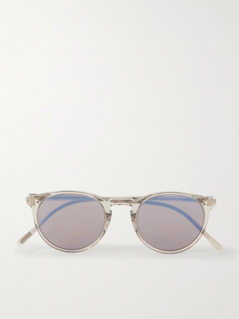 Oliver Peoples O'Malley Round-Frame Acetate Sunglasses Clear