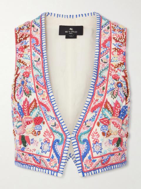 Etro Embroidered Cotton Vest