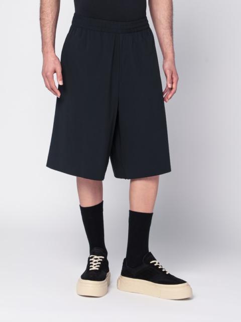 SALOMON Black nylon short with logo