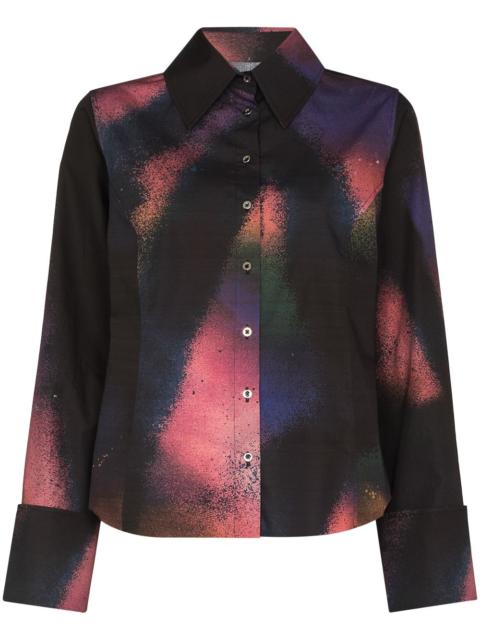 MARQUES’ALMEIDA abstract print turn cuffs shirt