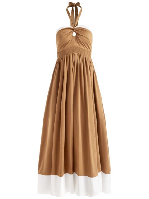 Alice + Olivia BEATRIX SWEETHEART TIE NECK DRESS