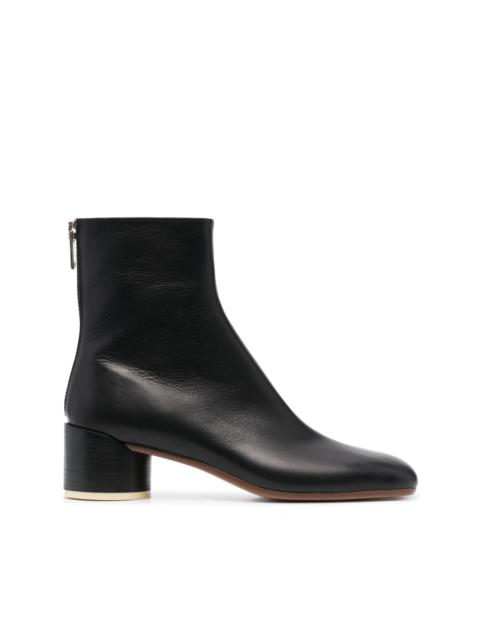 60mm rear zip-fastening ankle boots