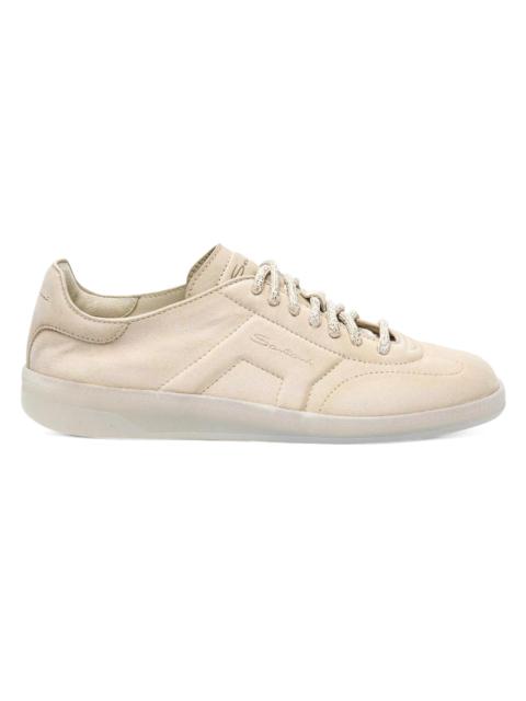 Santoni Women's Oly Suede Low-Top Sneakers - Beige