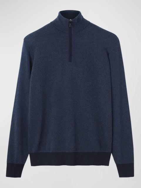 Loro Piana Men's Roadster 1/4-Zip Cashmere Sweater